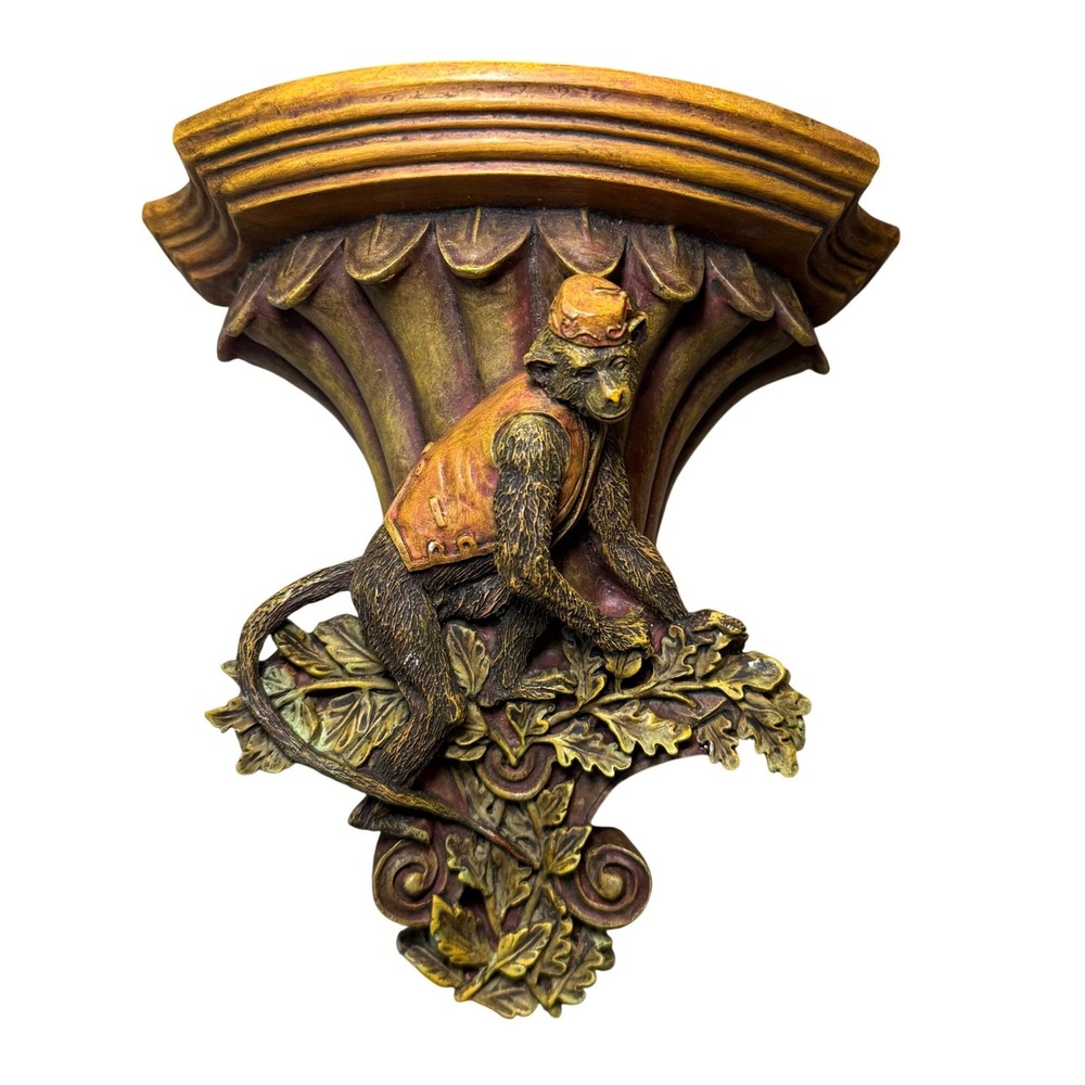 Vintage‎ 1999 CBK Monkey Wall Shelf Corbel Jungle Safari Decor Resin